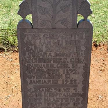 SCHEEPERS Susara Dorethea nee BARNARD 1892-1928