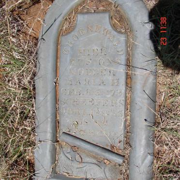 North West, VRYBURG district, Stella, Pan Plaats 565_2, farm cemetery