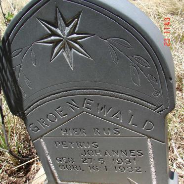 GROENEWALD Petrus Johannes 1931-1932