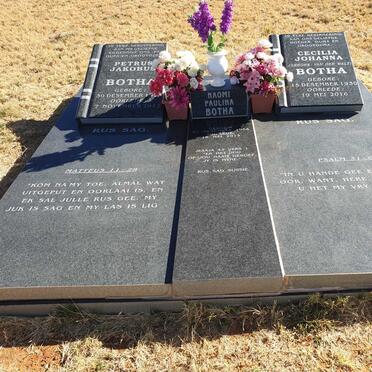BOTHA Petrus Jakobus 1925-2012 &amp; Cecilia Johanna VAN DER WALT 1930-2016