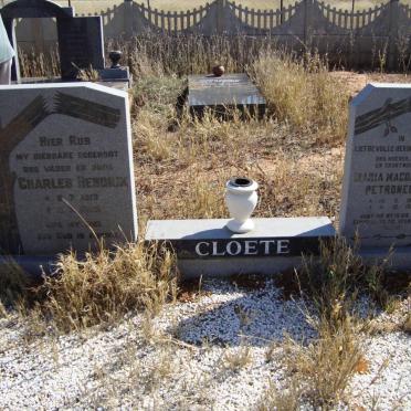 CLOETE Charles Hendrik 1913-1989 &amp; Maria Magdalena Petronella 1913-1991