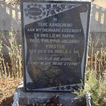 VORSTER Paul Philippus Jacobus 1924-1950