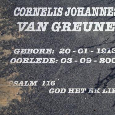 GREUNE Cornelis Johannes, van 1913-2001