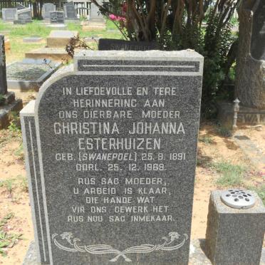 ESTERHUIZEN Christina Johanna nee SWANEPOEL 1891-1961