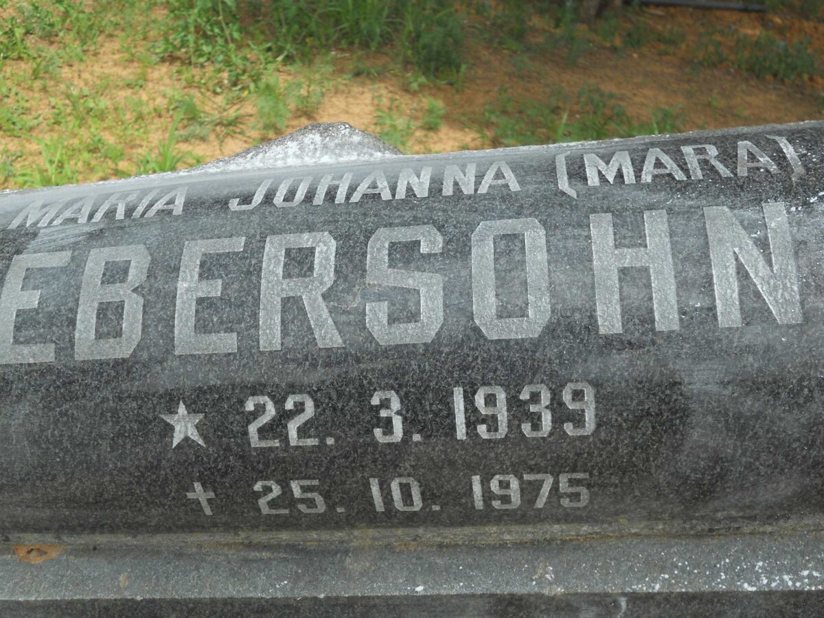 EBERSOHN Maria Johanna 1939-1975