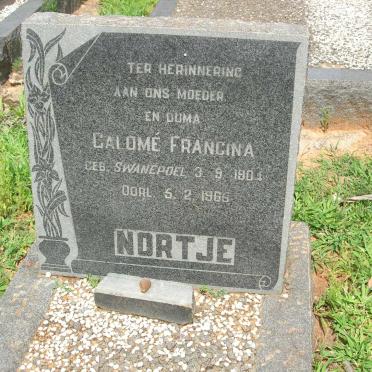 NORTJE Calomé Francina nee SWANEPOEL 1904-1965