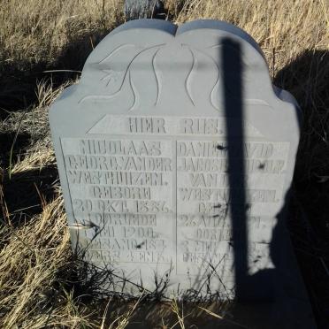WESTHUIZEN Nicolaas Georg, van der 1886-1900 :: VAN DER WESTHUIZEN Daniel David Jacobus Adolf