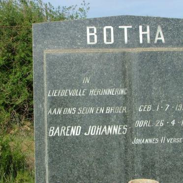 BOTHA Barend Johannes 1927-1975