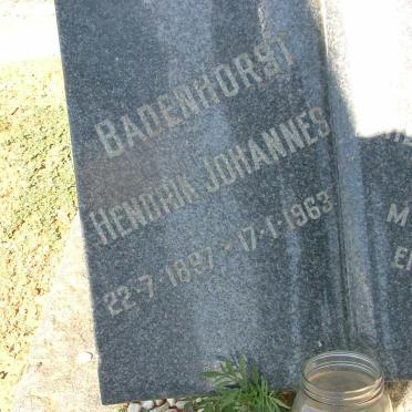BADENHORST Hendrik Johannes 1897-1963