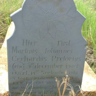 PRETORIUS Martinis Johannes Gerhardus 1907-1913