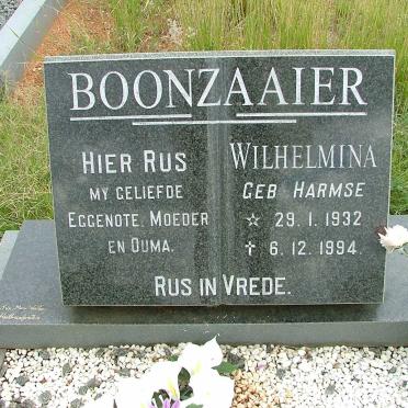 BOONZAAIER Wilhelmina nee  HARMSE 1932-1994