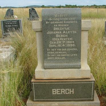 BERGH Johanna Aletta nee  VENTER 1904-1950