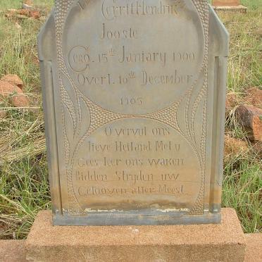 JOOSTE Gerrit Hendrik 1900-1905