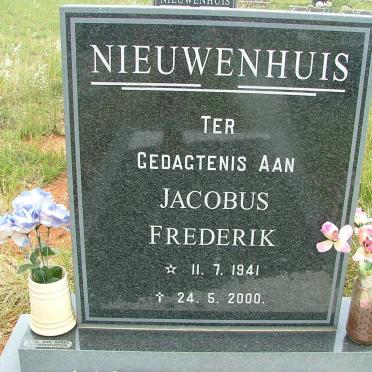 NIEUWENHUIS Jacobus Frederik  1941-2000