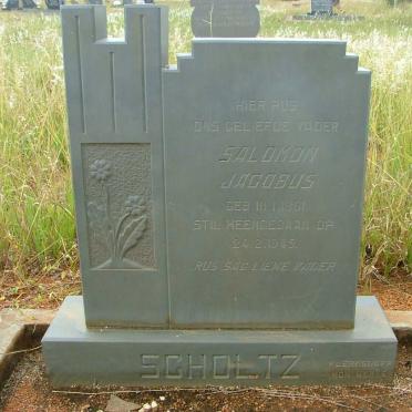 SCHOLTZ Salomon Jacobus 1861-1945