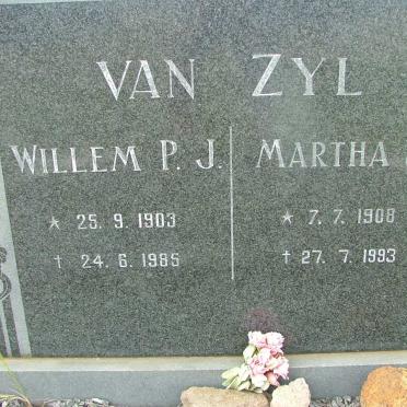 ZYL Willem P.J., van 1903-1985 &amp; Martha S.  1908-1993
