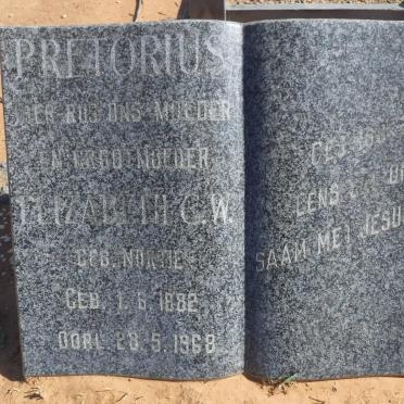 PRETORIUS Elizabeth C.W. nee NORTJE 1882-1968