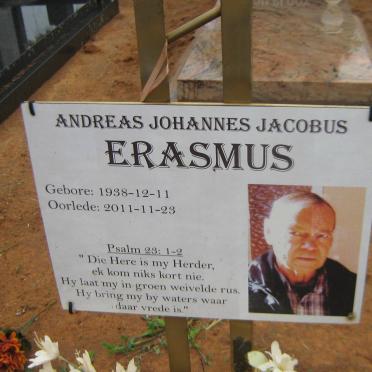 ERASMUS Andreas Johannes Jacobus 1938-2011