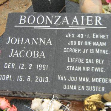 BOONZAAIER Johanna Jacoba 1961-2013