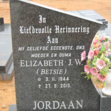 JORDAAN Elizabeth J.W. 1944-2013
