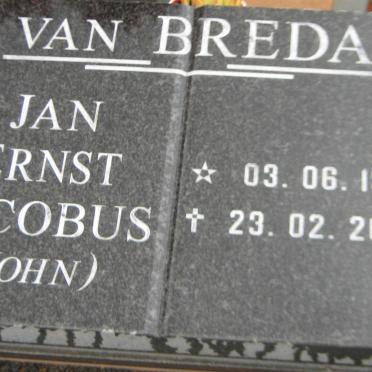 BREDA Jan Ernst Jacobus, van 1933-2016