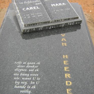 HEERDEN Carel, van 1946-2012 &amp; Mara 1948-