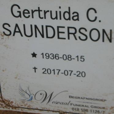 SAUNDERSON Gertruida C. 1936-2017