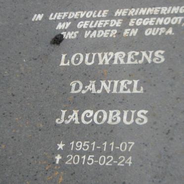 GOUWS Louwrens Daniel Jacobus 1951-2015 &amp; Maria Catharina 1955-