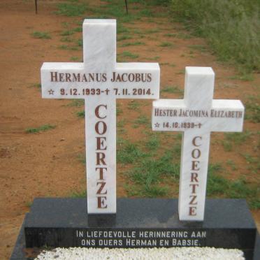 COERTZE Hermanus Jacobus 1933-2014 &amp; Hester Jacomina Elizabeth 1939-