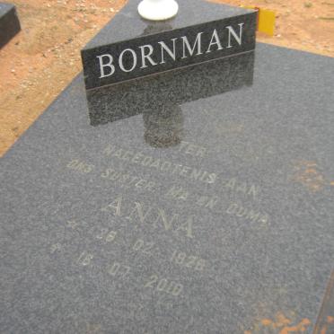 BORNMAN Anna 1928-2010
