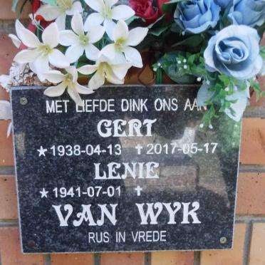 WYK Gert, van 1938-2017 &amp; Lenie 1941-