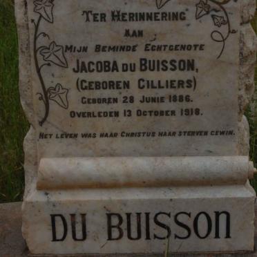 BUISSON Jacoba, du nee CILLIERS 1886-1918