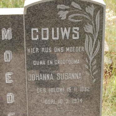 GOUWS Johanna Susanna nee BLOM 1882-1974