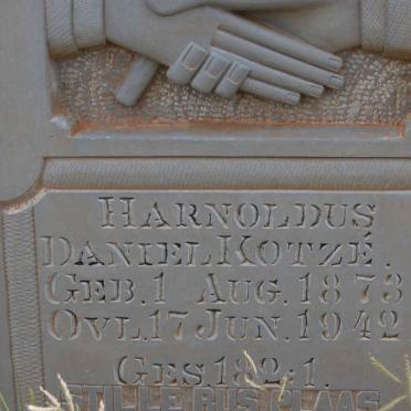 KOTZÉ Harnoldus Daniel 1873-1942