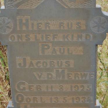 MERWE Paul Jacobus, v.d. 1925-1934