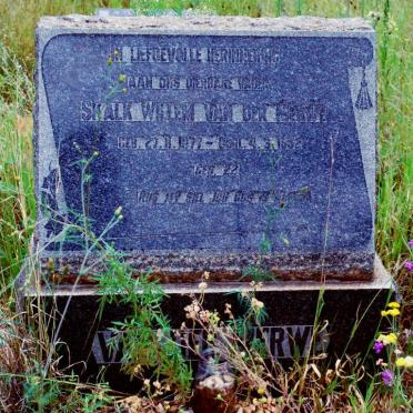 MERWE Skalk Willem, van der 1877-1932