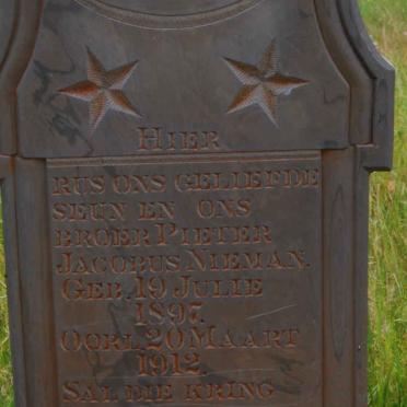 NIEMAN Pieter Jacobus 1897-1912