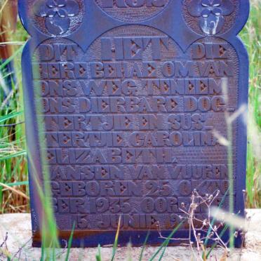 VUUREN Carolina Elizabeth, Jansen van 1935-19??