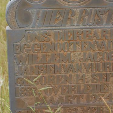 VUUREN Willem Jacobus, Janse van 1888-1934