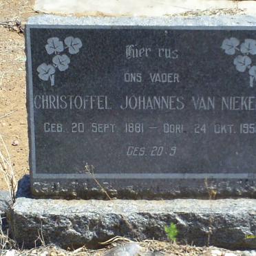 NIEKERK Christoffel Johannes, van 1881-1956