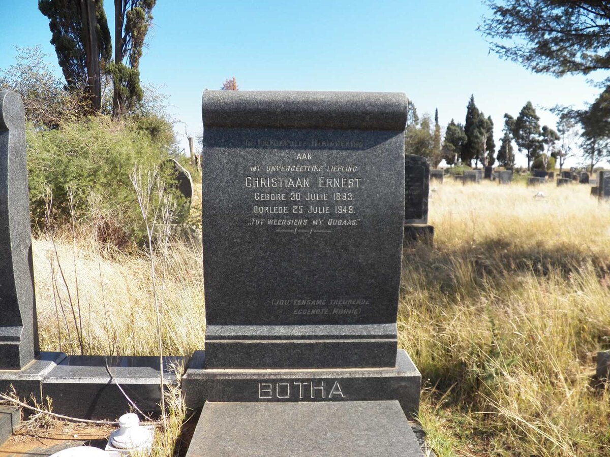 BOTHA Christiaan Ernest 1893-1949 :: VAN VUUREN Mimmie voorheen BOTHA nee BOSMAN 1904-1967 _1