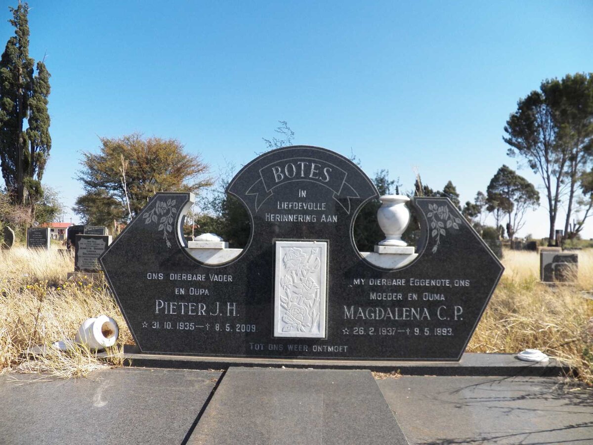 BOTES Pieter J.H. 1935-2009 & Magdalena C.P. 1937-1993