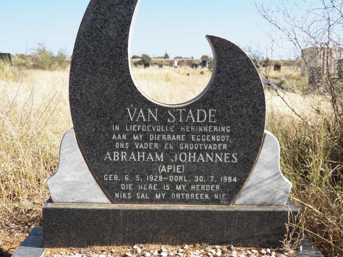 STADE Abraham Johannes, van 1928-1984