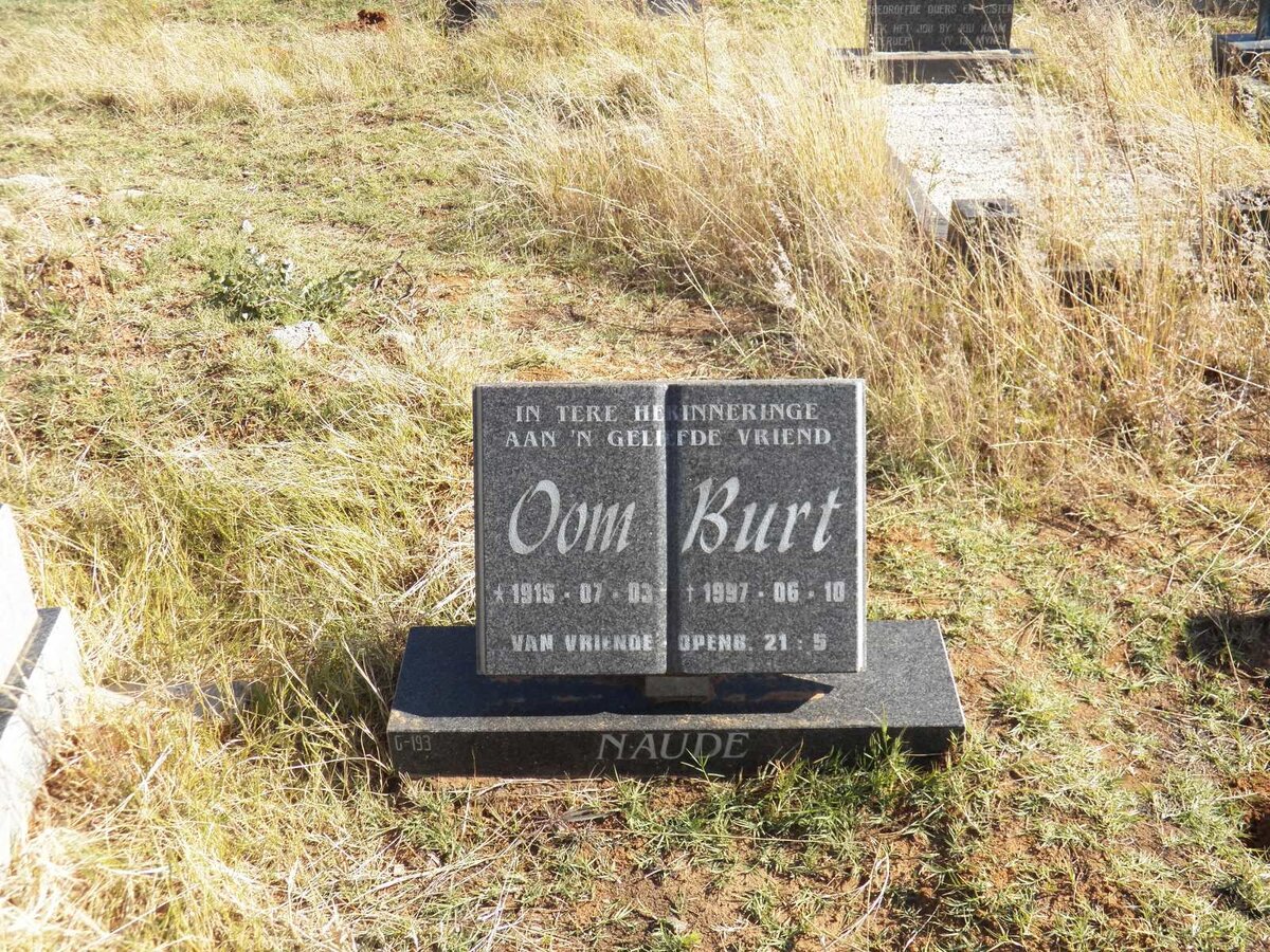 NAUDE Burt 1915-1997