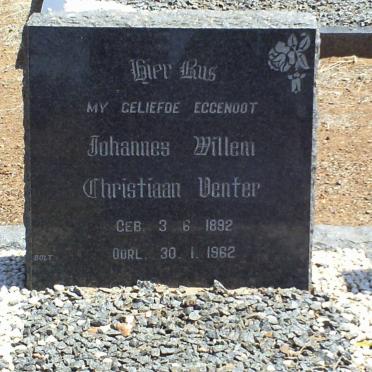 VENTER Johannes William Christiaan 1892-1962