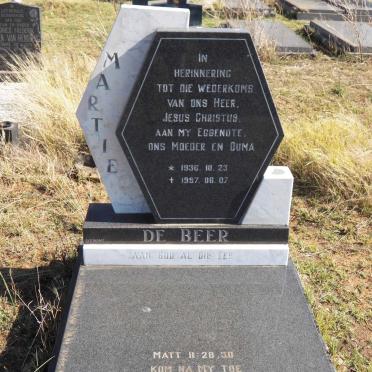 BEER Martie, de 1936-1997