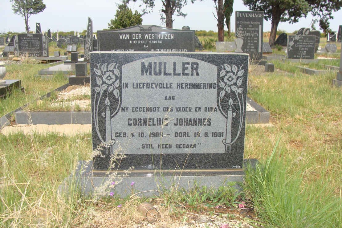MULLER Cornelius Johannes 1909-1981