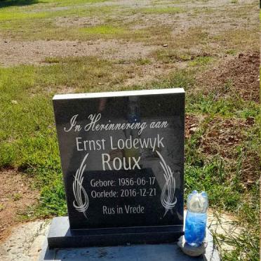 ROUX Ernst Lodewyk 1986-2016