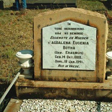 BOTHA Magdalena Eugenia nee ERASMUS 1888-1941