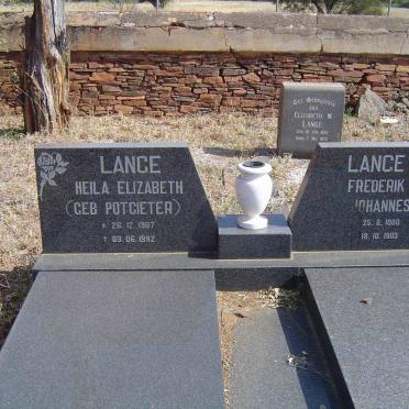 LANGE Frederik Johannes 1900-1983 &amp; Heila Elizabeth POTGIETER 1907-1992